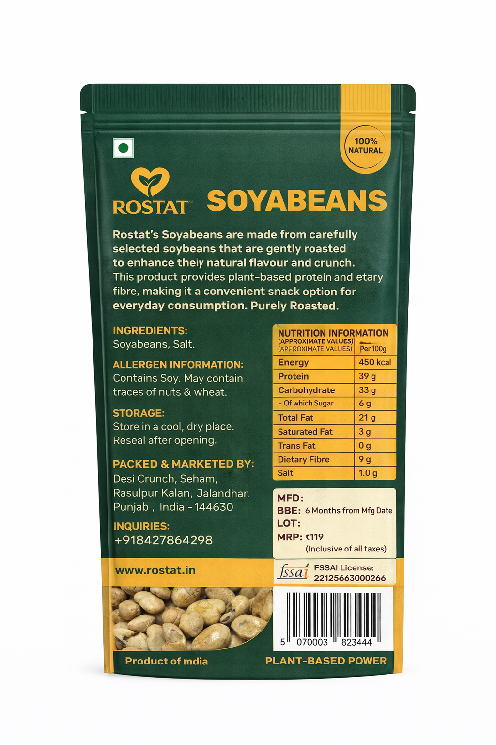 Rostat Roasted Soyabeans